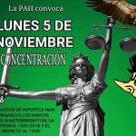 Este lunes 5 de noviembre,  la PAH inicia nuevas movilizaciones para que la banca pague por todas las cláusulas abusivas frente a los intentos de blanquearlas.